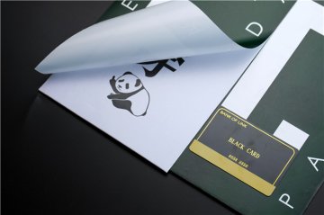 逆向磨砂，雙層雙面印刷厚紙卡